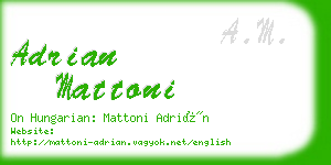 adrian mattoni business card